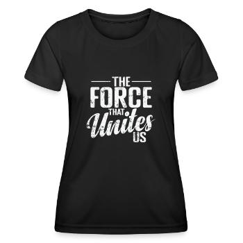 La force qui nous unit - T-shirt sport Femme - noir - Devant - AI Model Female 172 light (172cm)