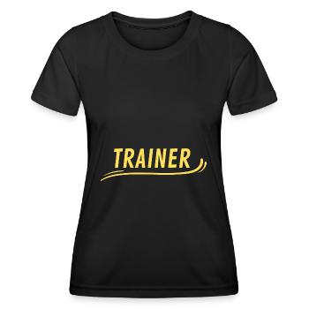TRAINER fußball sport gym fitness geschenk spruch - Frauen Funktions-T-Shirt - Schwarz - Vorne - AI Model Female 172 light (172cm)