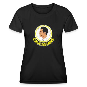 Caucasiens - Identité ethnique - T-shirt sport Femme - noir - Devant - AI Model Female 172 light (172cm)