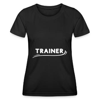 TRAINER fußball sport gym fitness geschenk spruch - Frauen Funktions-T-Shirt - Schwarz - Vorne - AI Model Female 172 light (172cm)