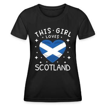 Écosse Drapeau écossais Alba GB Royaume-Uni - T-shirt sport Femme - noir - Devant - AI Model Female 172 light (172cm)