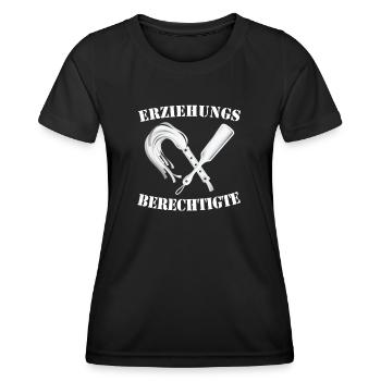 Tuteur légal BDSM Bondage SM T-Shirt - T-shirt sport Femme - noir - Devant - AI Model Female 172 light (172cm)