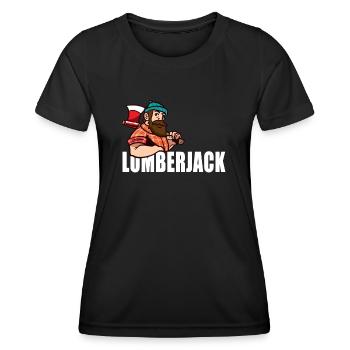Lumberjack - Holzfäller - Frauen Funktions-T-Shirt - Schwarz - Vorne - AI Model Female 172 light (172cm)