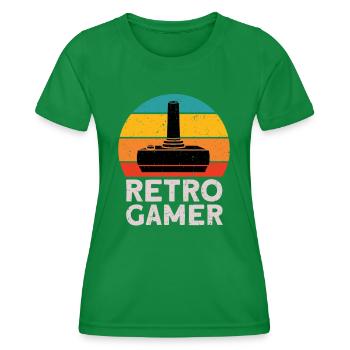 Retro Gamer for Game Consoles Fans - Women's Functional T-Shirt - kelly green - Front - AI Model Female 172 dark (172cm)