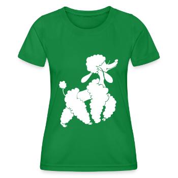 Pudel - Frauen Funktions-T-Shirt - Kelly Green - Vorne - AI Model Female 172 dark (172cm)