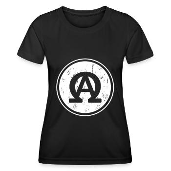 ALPHA OMEGA - Frauen Funktions-T-Shirt - Schwarz - Vorne - AI Model Female 172 light (172cm)