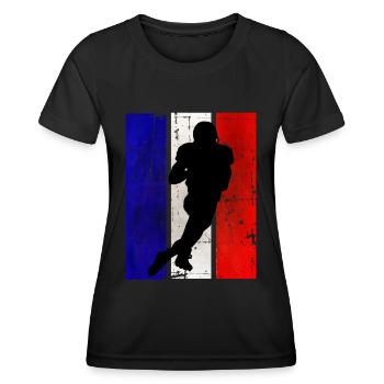Football américain France Team Sport - T-shirt sport Femme - noir - Devant - AI Model Female 172 light (172cm)