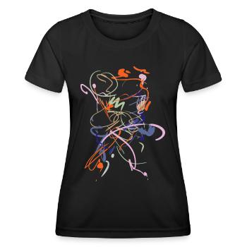 Kunst - Frauen Funktions-T-Shirt - Schwarz - Vorne - AI Model Female 172 light (172cm)