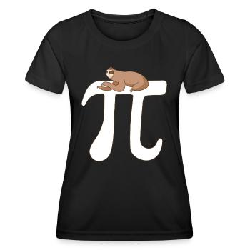 Math Sloth Pi - Women's Functional T-Shirt - black - Front - AI Model Female 172 light (172cm)