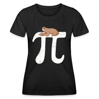 Math Sloth Pi - Women's Functional T-Shirt - black - Front - AI Model Female 172 light (172cm)