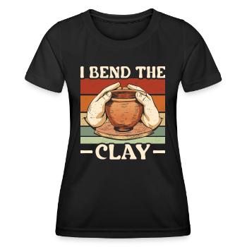 Pottery I Bend The Clay Ceramics - Women's Functional T-Shirt - black - Front - AI Model Female 172 light (172cm)
