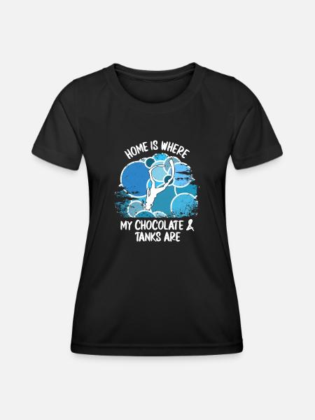 Taucher tauchen Sporttaucher Gerätetauchen - Frauen Funktions-T-Shirt - Schwarz