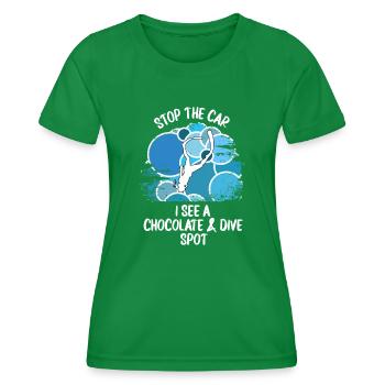 Taucher tauchen Sporttaucher Gerätetauchen - Frauen Funktions-T-Shirt - Kelly Green - Vorne - AI Model Female 172 dark (172cm)