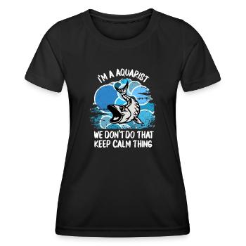Aquarium Aquarist Fish Ornamental Fish Aquaristics - Women's Functional T-Shirt - black - Front - AI Model Female 172 light (172cm)