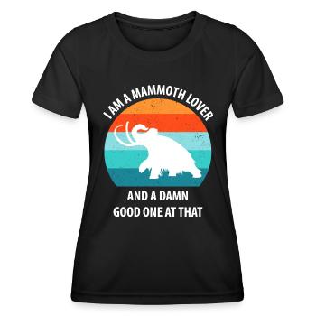 Drôle de mammouth de l’âge de pierre de l’âge de glace Design préhistorique - T-shirt sport Femme - noir - Devant - AI Model Female 172 light (172cm)