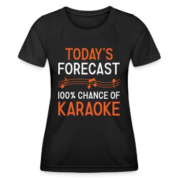 Singer Today's Forecast Karaoke - Frauen Funktions-T-Shirt - Schwarz - Vorne - AI Model Female 172 light (172cm)