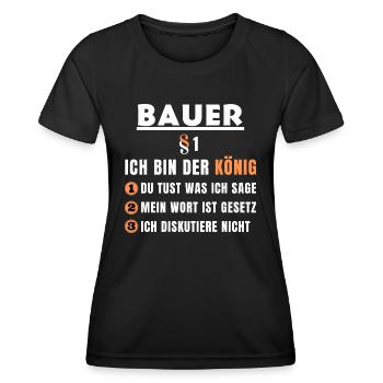 Peasant Gift - I'm the King - Women's Functional T-Shirt - black - Front - AI Model Female 172 light (172cm)