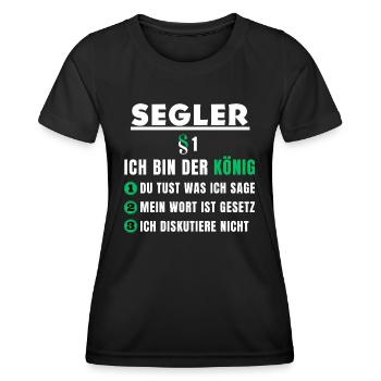 Sailor Gift - I'm the King - Women's Functional T-Shirt - black - Front - AI Model Female 172 light (172cm)