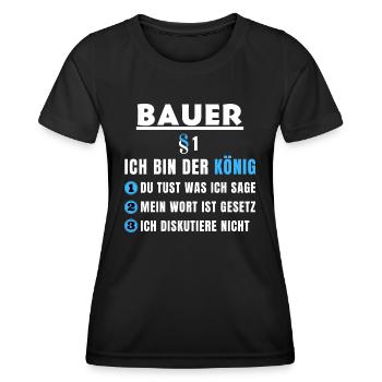 Peasant Gift - I'm the King - Women's Functional T-Shirt - black - Front - AI Model Female 172 light (172cm)