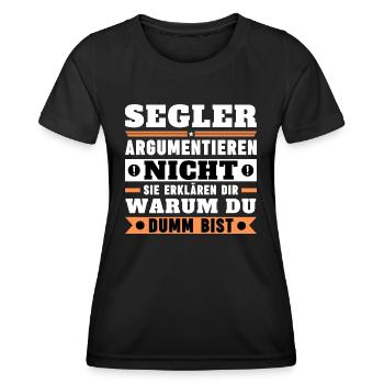 Sailors don't argue - Women's Functional T-Shirt - black - Front - AI Model Female 172 light (172cm)