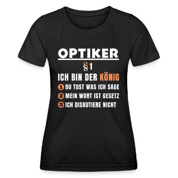 Optometrist Gift - I'm the King - Women's Functional T-Shirt - black - Front - AI Model Female 172 light (172cm)