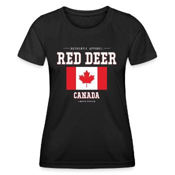 Red Deer - Frauen Funktions-T-Shirt - Schwarz - Vorne - AI Model Female 172 light (172cm)