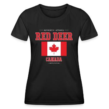 Red Deer - Frauen Funktions-T-Shirt - Schwarz - Vorne - AI Model Female 172 light (172cm)