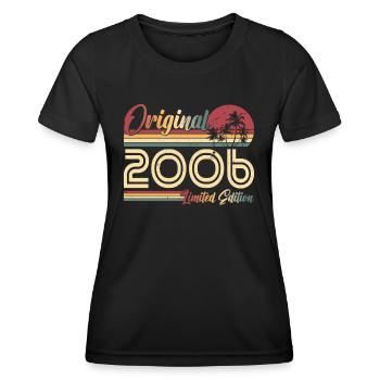 2006 vintage anniversaire rétro vintage cadeau - T-shirt sport Femme - noir - Devant - AI Model Female 172 light (172cm)