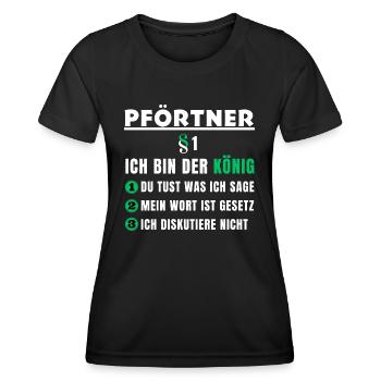 Gatekeeper Gift - I Am The King - Women's Functional T-Shirt - black - Front - AI Model Female 172 light (172cm)