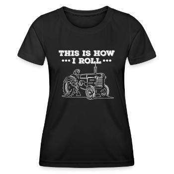 Traktor So ticke ich - Frauen Funktions-T-Shirt - Schwarz - Vorne - AI Model Female 172 light (172cm)