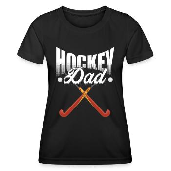 Feldhockey Papa - Frauen Funktions-T-Shirt - Schwarz - Vorne - AI Model Female 172 light (172cm)