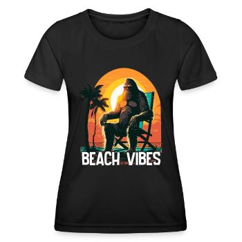 Urlaub Strand Vibes - Frauen Funktions-T-Shirt - Schwarz - Vorne - AI Model Female 172 light (172cm)