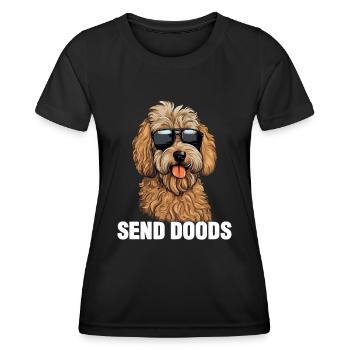 Goldendoodle Envoyer des Doods - T-shirt sport Femme - noir - Devant - AI Model Female 172 light (172cm)