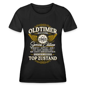 Oldtimer Baujahr 1965 Jahrgang Geburtstag Geschenk - Frauen Funktions-T-Shirt - Schwarz - Vorne - AI Model Female 172 light (172cm)