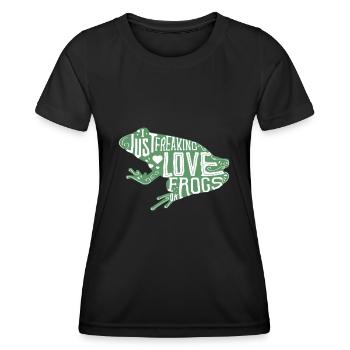 Frog. frog. - Women's Functional T-Shirt - black - Front - AI Model Female 172 light (172cm)