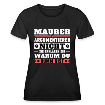 Masons don't argue - Women's Functional T-Shirt - black - Front - AI Model Female 172 light (172cm)