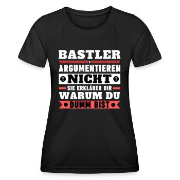 Hobbyists don't argue - Women's Functional T-Shirt - black - Front - AI Model Female 172 light (172cm)