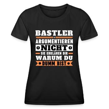 Hobbyists don't argue - Women's Functional T-Shirt - black - Front - AI Model Female 172 light (172cm)