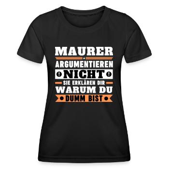 Masons don't argue - Women's Functional T-Shirt - black - Front - AI Model Female 172 light (172cm)