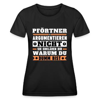 Gatekeepers don't argue - Women's Functional T-Shirt - black - Front - AI Model Female 172 light (172cm)