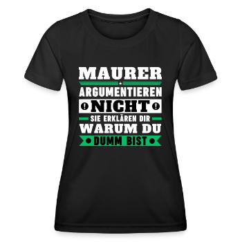 Masons don't argue - Women's Functional T-Shirt - black - Front - AI Model Female 172 light (172cm)