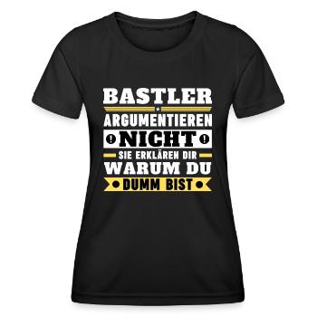 Hobbyists don't argue - Women's Functional T-Shirt - black - Front - AI Model Female 172 light (172cm)