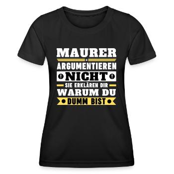 Masons don't argue - Women's Functional T-Shirt - black - Front - AI Model Female 172 light (172cm)