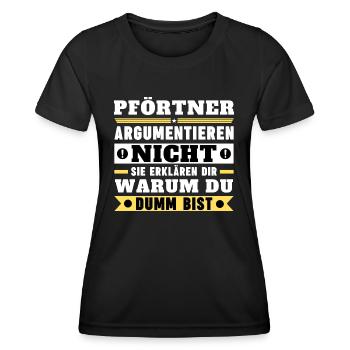 Gatekeepers don't argue - Women's Functional T-Shirt - black - Front - AI Model Female 172 light (172cm)
