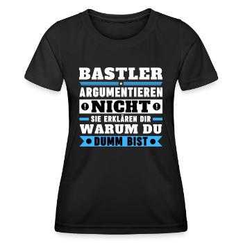 Hobbyists don't argue - Women's Functional T-Shirt - black - Front - AI Model Female 172 light (172cm)