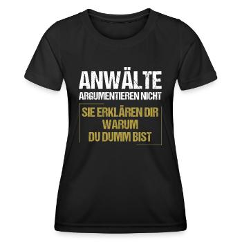 Lawyers don't argue - Women's Functional T-Shirt - black - Front - AI Model Female 172 light (172cm)