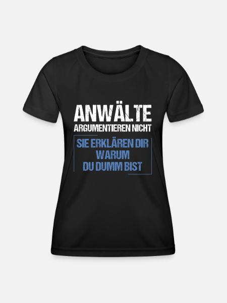 Lawyers don't argue - Women's Functional T-Shirt - black