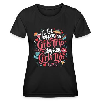 Girls Trip Holiday Holiday Holiday Celebrations - Women's Functional T-Shirt - black - Front - AI Model Female 172 light (172cm)