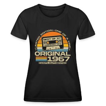 Original 1967 Vintage Cadeau d’anniversaire Rétro - T-shirt sport Femme - noir - Devant - AI Model Female 172 light (172cm)