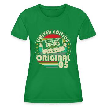 Jahrgang 2005 Vintage Geburtstag Retro Original Geschenk - Frauen Funktions-T-Shirt - Kelly Green - Vorne - AI Model Female 172 dark (172cm)